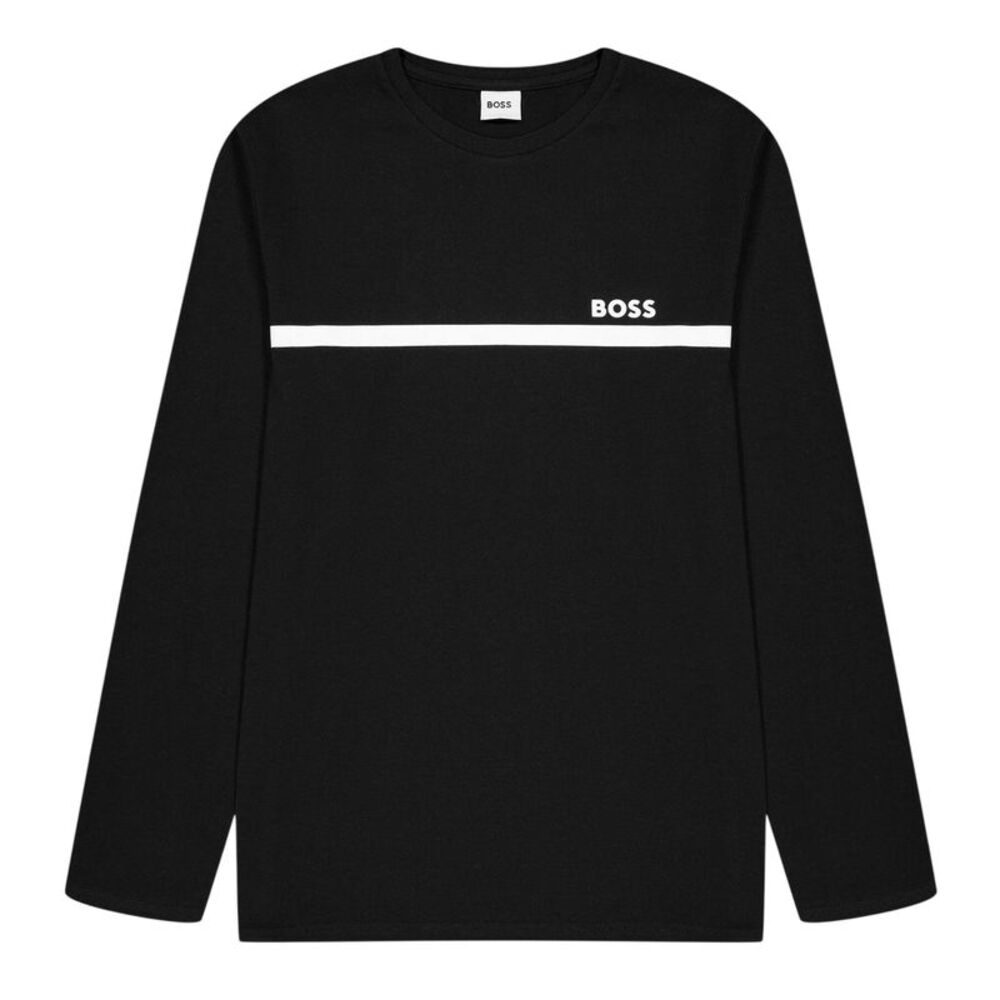 Boss Childrens/Kids Logo Long-Sleeved T-Shirt / Black